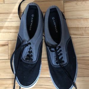 Black and grey vans